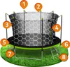 Tuin-trampoline van 12 voet (374 cm) met binnennet en Productafbeelding-voorbeeld 7