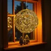 Palla luminosa 20 cm con nastro dorato avvolto bianco caldo Anteprima dell’immagine prodotto 4