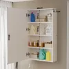 Mobile Da Bagno Sospeso Bianco Con Ripiani E Colonna, Da Anteprima dell’immagine prodotto 4