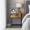 Sada 2 nočních stolků Relaxdays, zásuvka a odkládací Náhled obrázku produktu 3
