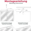 Diagrams showing two different mounting methods for an LED bathroom light. Produktbild-Vorschau
