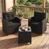 Ensemble de mobilier de jardin COSTWAY, 3 pièces, en résine Voir les images du produit 2