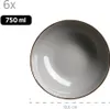 A single gray bowl with a metallic rim is shown against a white background, with dimensions indicated. Produktbild-Vorschau