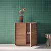 sweeek - Anrichte Holzlook 2 Türen 80 cm - Nussbaumfarben Produktbild-Vorschau 4