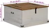 vidaXL Truhla HALDEN White 91x91x47 cm z masivního Náhled obrázku produktu 8