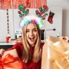 Frauen Mädchen Haar Hoop LED Weihnachten Rentier Santa Produktbild-Vorschau 2