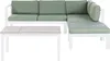 BELIANI Lounge Set Weiß Aluminium mit Auflagen Grün Stoff Produktbild-Vorschau 1