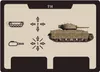 A marketing image for a toy tank, showing the tank and various icons representing its functions. Náhled obrázku produktu