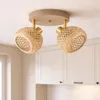 Luxolar LED Deckenlampe 2-flammig E27 Rattan Boho Produktbild-Vorschau 6