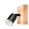 MasterLED Wandleuchte - E27 - Schwarz mit Holz - schwenkbar Produktbild-Vorschau 6