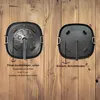 Two views of a square grill pan base, one showing a double-layer construction and the other a single-layer construction, set against a wooden background. Produktbild-Vorschau