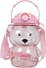 Rosa Wasserflasche mit Griff SWEET BEAR 1000 ML BD27 Produktbild-Vorschau 1