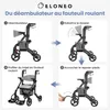 ELONEO 2in1 Rollstuhl Rollator faltbar und leicht mit Sitz, Produktbild-Vorschau 13