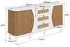 MERAX Sideboard Skandi mit 2 Schiebetüren und 3 Produktbild-Vorschau 7