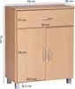 WOHNLING Sideboard Buche WL1.335 60x75x30cm Kommode mit Produktbild-Vorschau 11