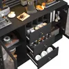 Moderní kuchyňská skříňka s LED osvětlením, vysoká skříň do Náhled obrázku produktu 11