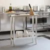 vidaXL Piano di lavoro per cucina 82,5x30x85 cm in acciaio Anteprima dell’immagine prodotto 3