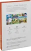 The back of a product box for a children's tablet, showing marketing information and illustrations of apps. Voir les images du produit