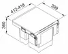 Franke Sorter Garbo 45-2, 412 mm, 399 mm, 360 mm, 45 cm Náhled obrázku produktu 2