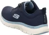 A side view of a navy blue Skechers Flex Appeal 4.0 sneaker. Voir les images du produit