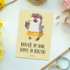 Mr. & Mrs. Panda Postkarte Sommer Hippie - Gelb Pastell - Produktbild-Vorschau 2