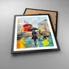 Gerahmtes Poster - Schwarzer Rahmen - Frau Bild Öl - 40x50 Produktbild-Vorschau 3