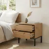 Calicosy - Comodino con 2 cassetti, decorazione rovere, Anteprima dell’immagine prodotto 4
