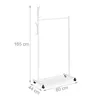 Relaxdays Appendiabiti con rotelle, A x L x P: 165 x 80 x Anteprima dell’immagine prodotto 4