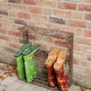 Porte bottes avec grattoir en fonte pour 2 paires - Marron Voir les images du produit 9