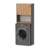 A washing machine cabinet with a washing machine inside, set against a white background. Produktbild-Vorschau