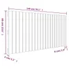 Wand-Kopfteil Grau 140x3x60 cm Massivholz Kiefer Produktbild-Vorschau 8