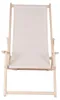 Sonnenliege Armlehne Beige Strand Campingstuhl Holz Produktbild-Vorschau 3