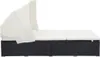 vidaXL Lehátko pre 2 osoby s vankúšom Poly Rattan Black Náhľad obrázku produktu 2
