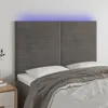 LED Kopfteil Dunkelgrau 144x5x118/128 cm Samt Produktbild-Vorschau 2