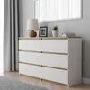 Kommode Schubladenkommode Weiß Eiche Torro 100 cm mit 6 Produktbild-Vorschau 4