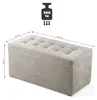 MG Design Polsterhocker Grau 45x90 cm - Stauraum 100L, bis Produktbild-Vorschau 5