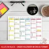 Tafelkalender 2027 Bunt DIN A4 3er Set Halbjahreskalender Produktbild-Vorschau 3