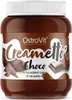 A jar of chocolate spread with chocolate pieces on a white background. Produktbild-Vorschau