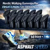 14 Nordic Walking Gummipuffer Pads Asphaltpads Ersatzfüße Produktbild-Vorschau 2