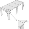 ITAMOBY - Console Extensible 90x25/211 cm Anea frêne blanc Voir les images du produit 5