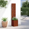 vidaXL Garten Sichtschutz-Leinwand Floral Rostig 32 x 32 x Produktbild-Vorschau 4