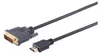 A black cable with two connectors on a white background. Podgląd zdjęcia produktu