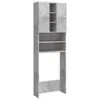 vidaXL Armadio per lavatrice grigio cemento 64x25,5x190 cm Anteprima dell’immagine prodotto 1