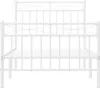 Postel s čelem a nohou kovová bílá 90x200 cm Náhled obrázku produktu 4
