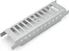 A silver metal grill grate with rectangular cutouts, shown from a diagonal angle against a white background. Náhľad obrázku produktu
