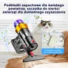 A vacuum cleaner and a cat are featured in a collage with text and fragrance discs. Podgląd zdjęcia produktu