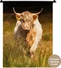 MuchoWow® Wandteppich Wandbehang Schottisches Hochlandrind Produktbild-Vorschau 1