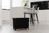 A black trash bin is placed in a modern kitchen setting. Náhľad obrázku produktu