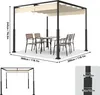 TRMLBE Pergola 3x3 m Garten Pavillon mit Beige Verschiebbar Produktbild-Vorschau 7