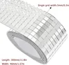 Spiegel Mosaikfliesen Selbstklebend Glas Mosaik Silber DIY Produktbild-Vorschau 2